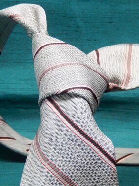 Hardy Amies Striped Gray with Black & Red Neck Tie